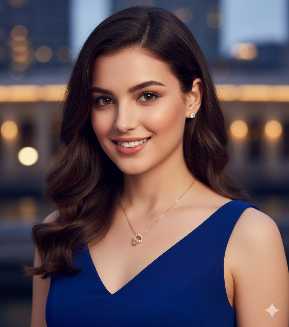 03 Interlocking Infinity Rings Pendant Necklace in Rose Gold FOR GIRLS AND WOMAN - Image 7