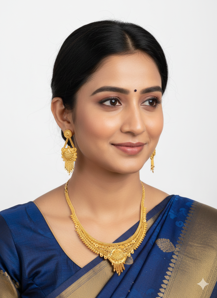 0007 1 GRAM GOLD NECKLACE FOR WOMAN AND GIRLS