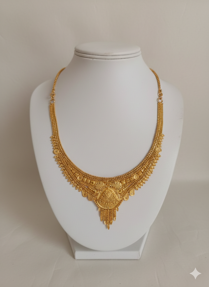 0007 1 GRAM GOLD NECKLACE FOR WOMAN AND GIRLS - Image 3