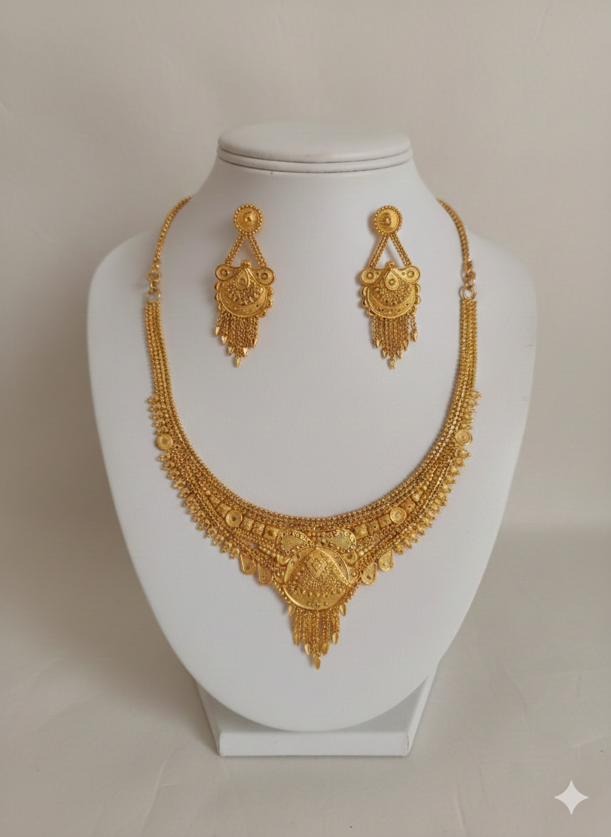 0007 1 GRAM GOLD NECKLACE FOR WOMAN AND GIRLS - Image 2