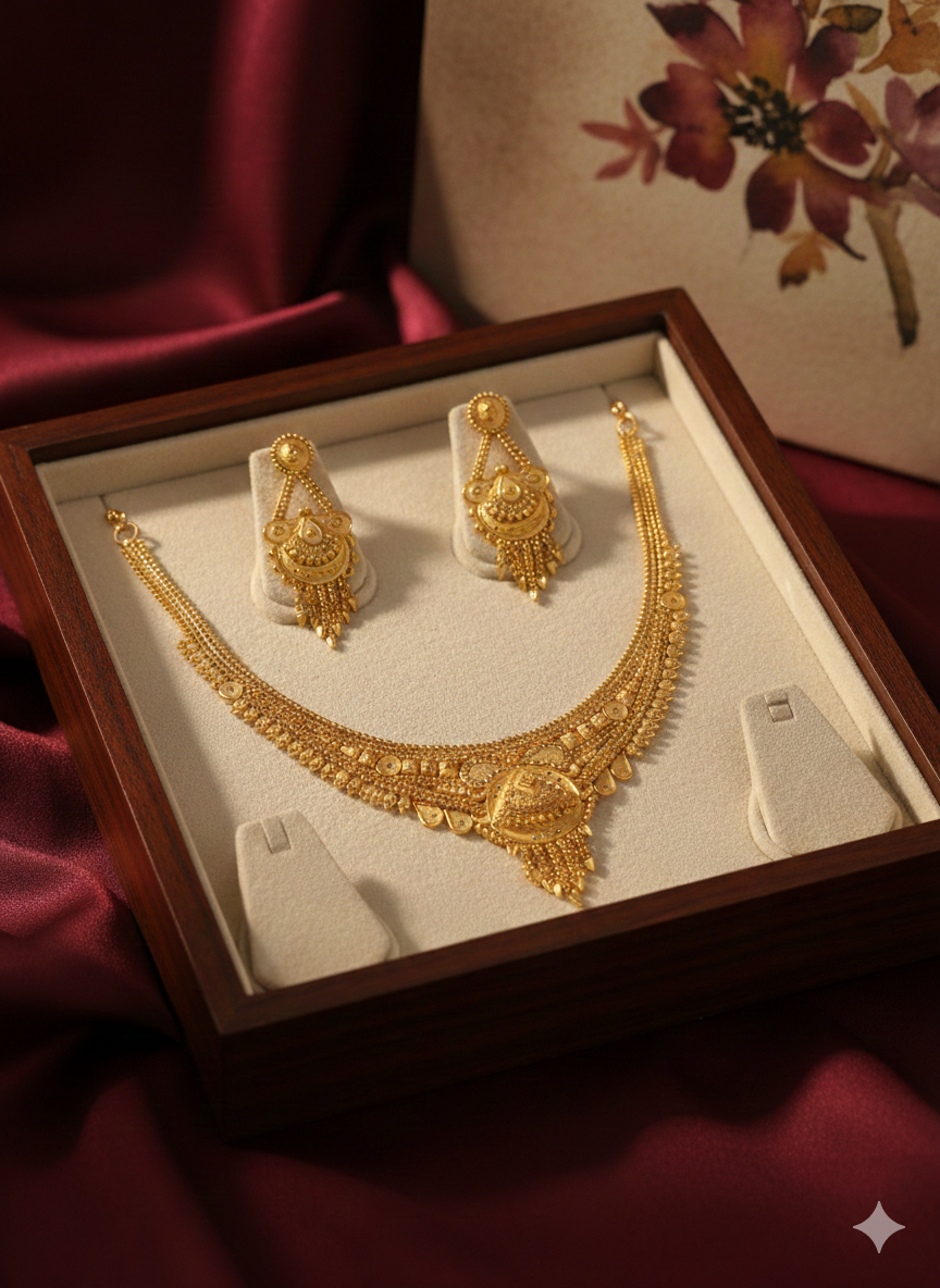 0007 1 GRAM GOLD NECKLACE FOR WOMAN AND GIRLS - Image 6