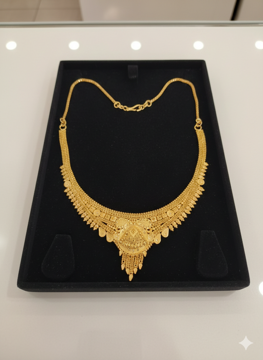 0007 1 GRAM GOLD NECKLACE FOR WOMAN AND GIRLS - Image 5