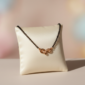 10  18-Inch Rose Gold Infinity Heart Mangalsutra