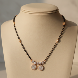07 Elegant Rose Gold Dual-Disc Mangalsutra