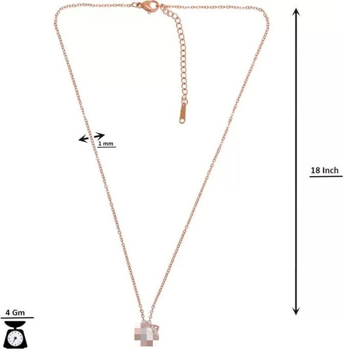 01 18K Gold Plated Intertwined Heart Pendant with Sparkling "Dancing" Center Zirconia - Image 5